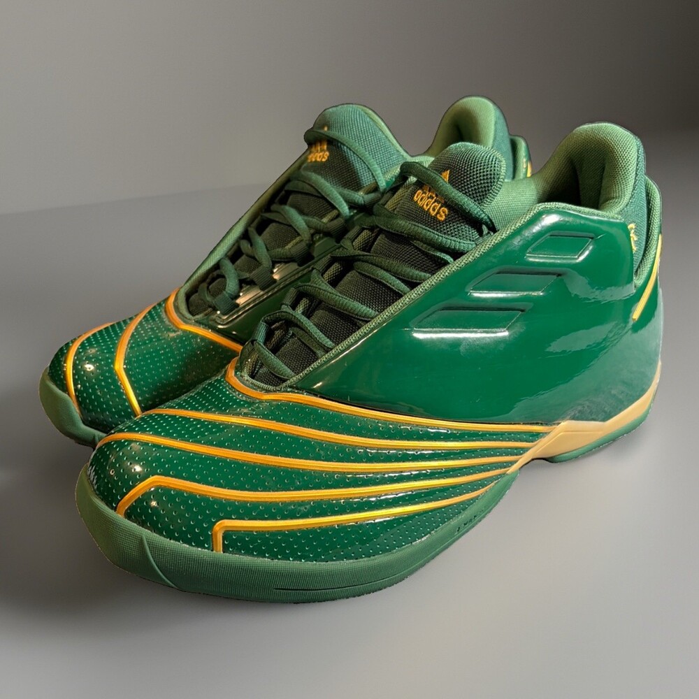 Adidas T-MAC 2 Size 10 Restomod SVSM Basketball Shoes Green Gold Lebron FY9931